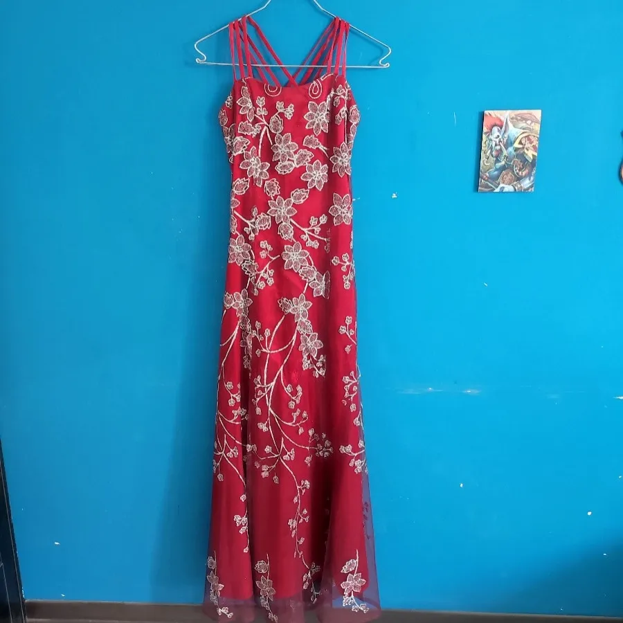 پیراهن  مجلسی زرشکی