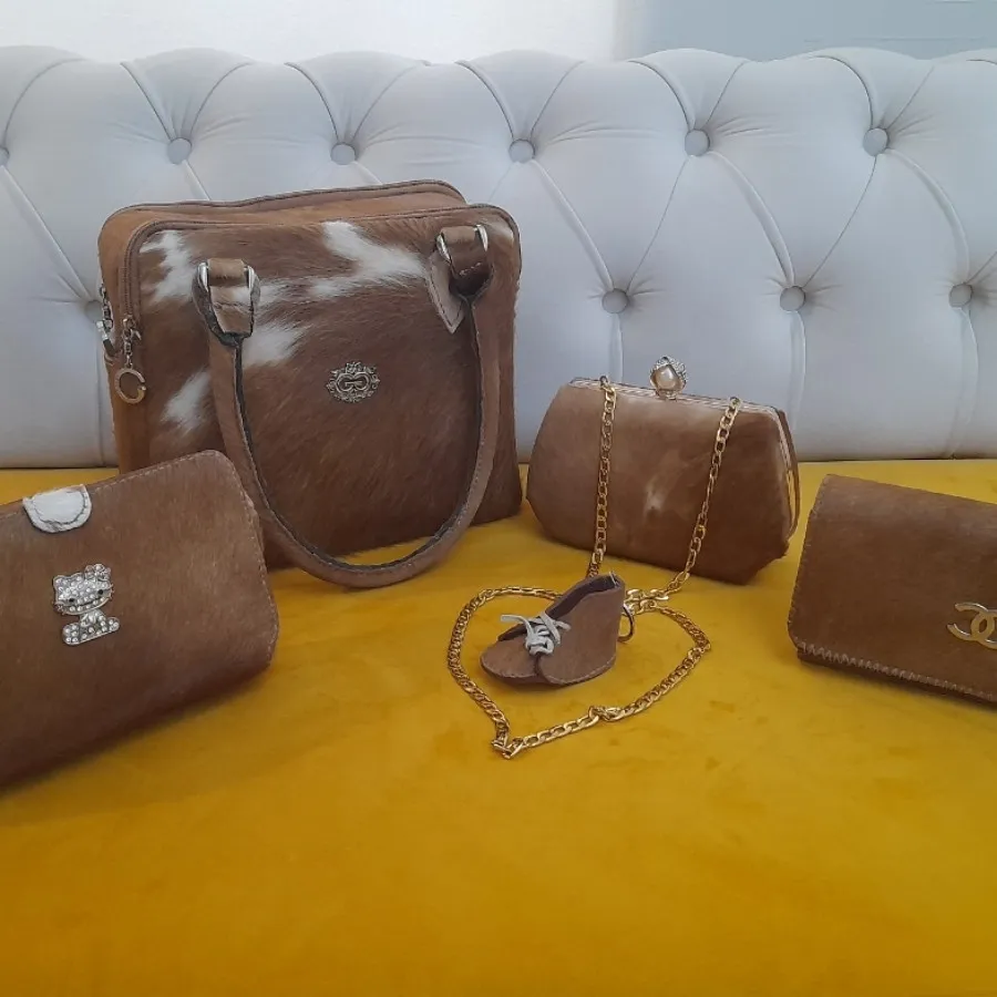 ست 5 تکه کیف چرم دستدوز