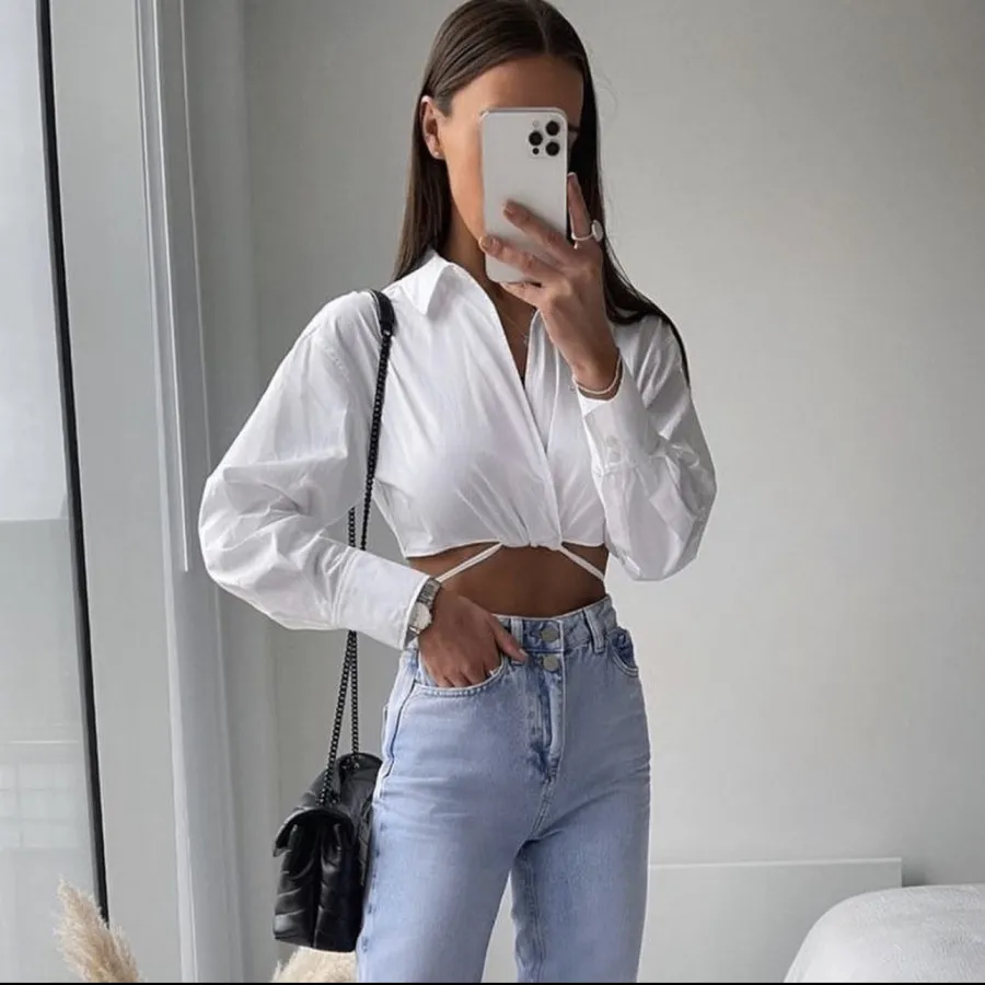 شومیز کراپ سفید