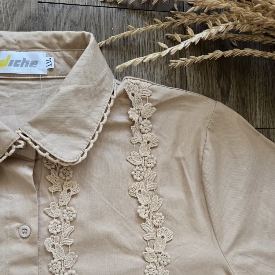 شومیز با نوار گیپور