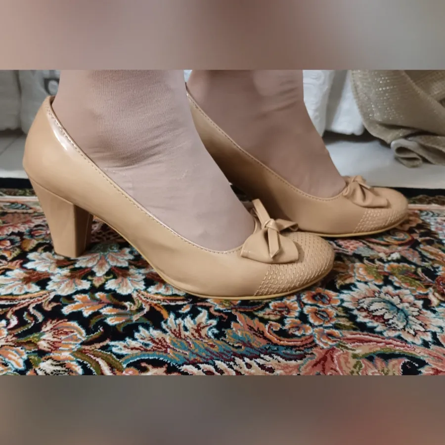 کفش نسکافه ای پاپیون دار