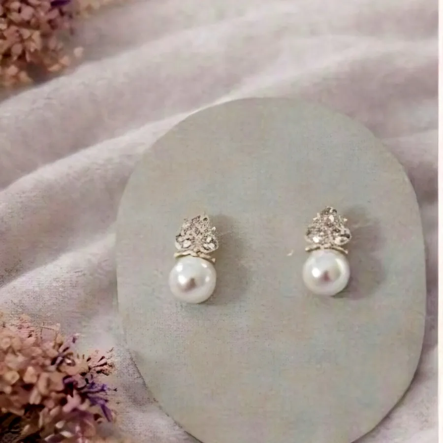 گوشواره مروارید نگینی