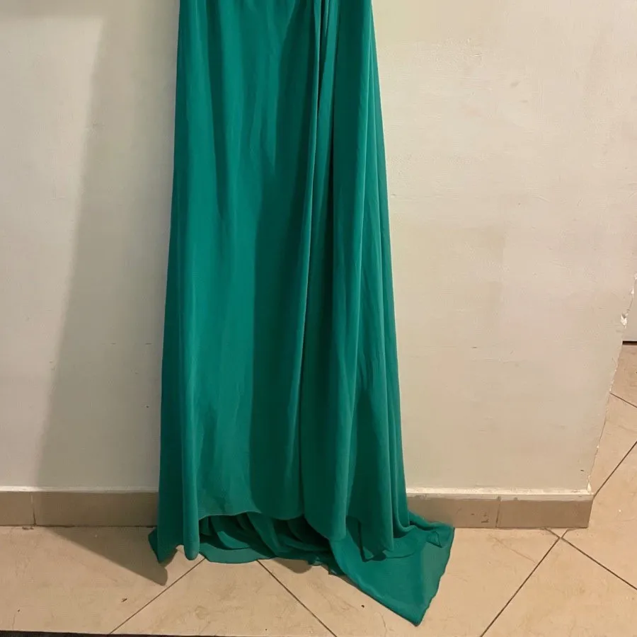 پیراهن دکلته مجلسی سبز