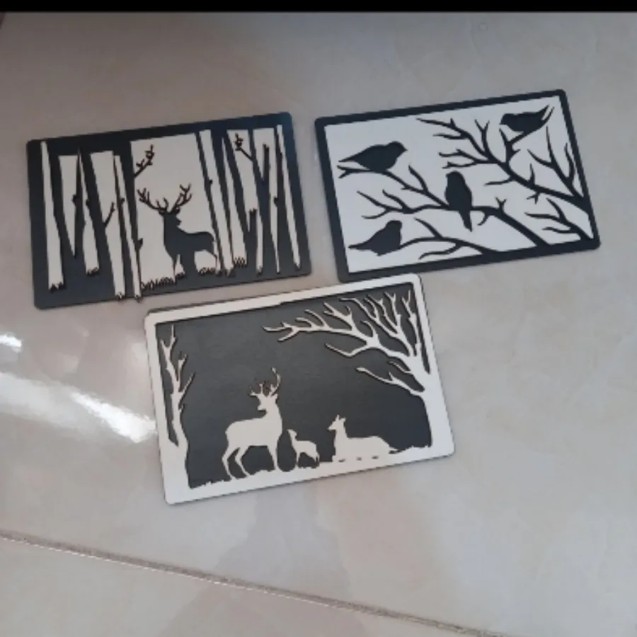 تابلو 3تایی برجسته چوب