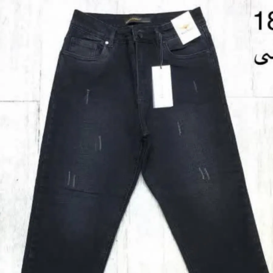 شلوار جین مام فیت ذغالی