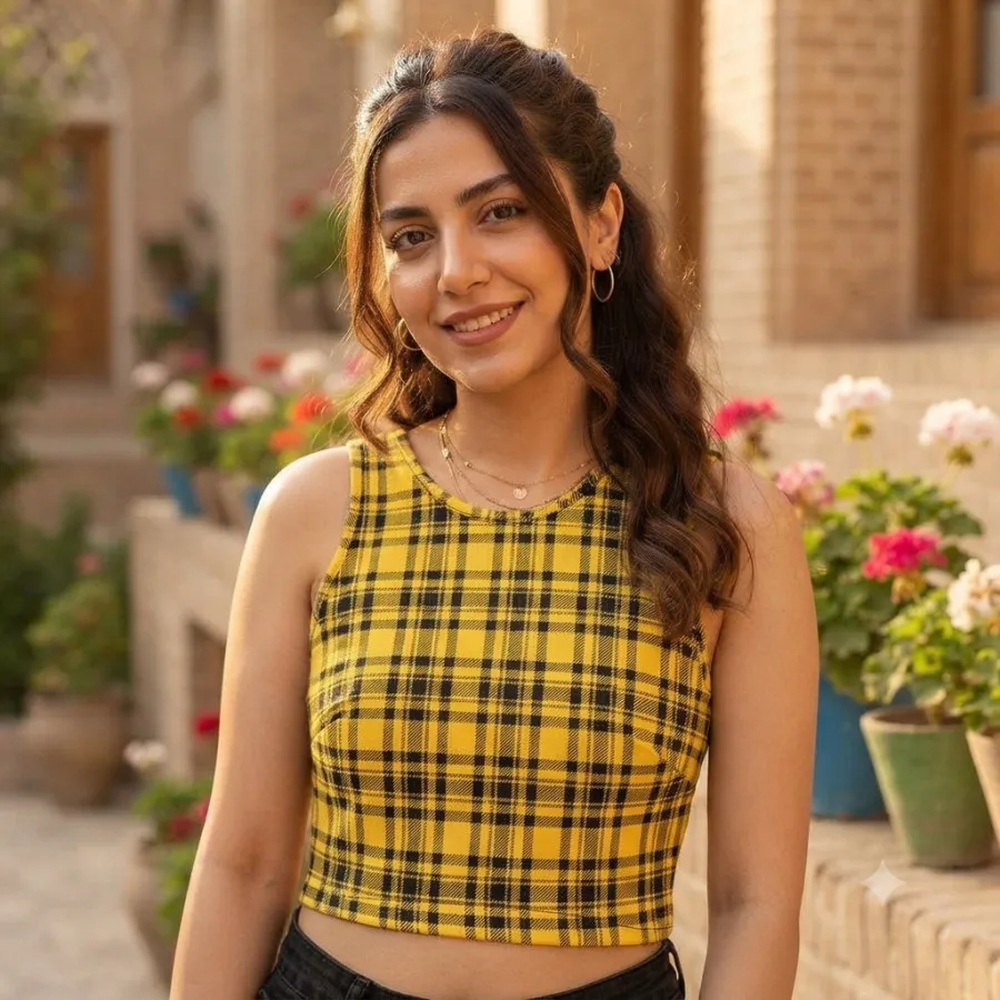 کراپ تاپ چهارخونه