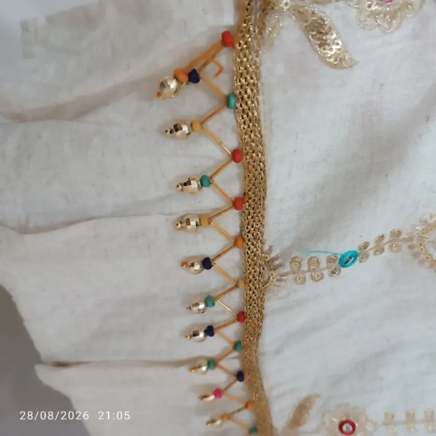 شال پرومیس سبز و کرم
