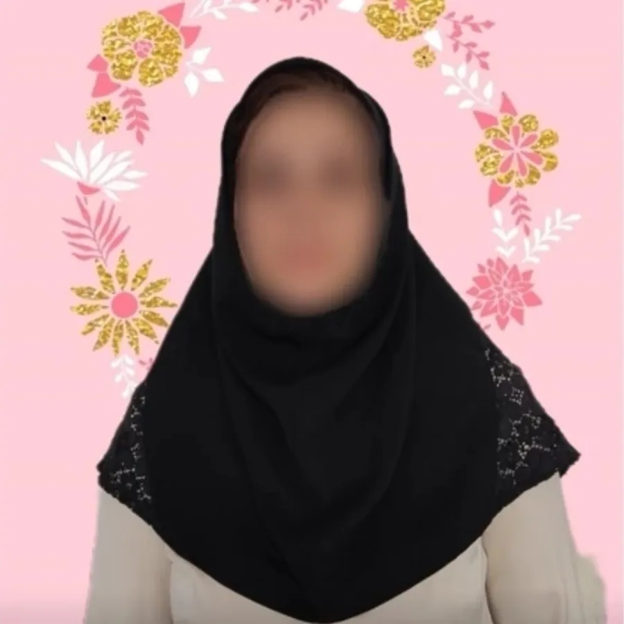 مقنعه اداری سرشانه گیپور