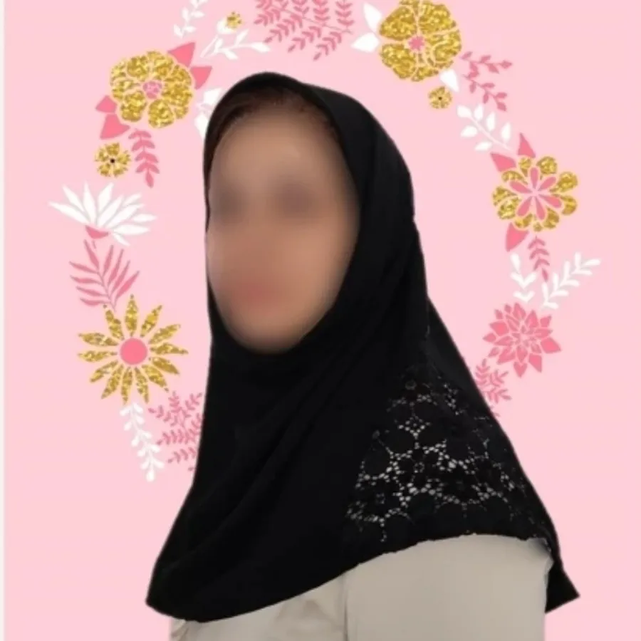 مقنعه اداری سرشانه گیپور