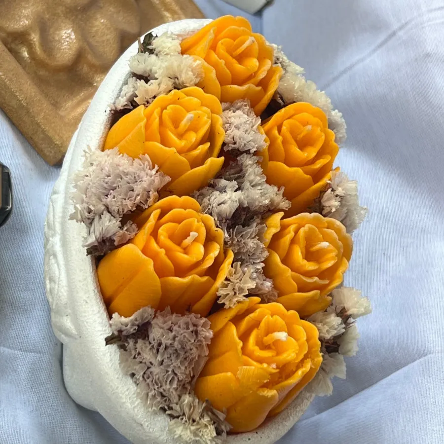 شمع طرح گل