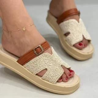 صندل زنانه مجلسی چرم