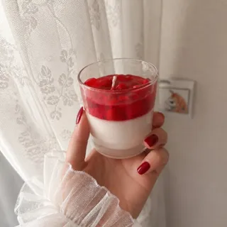 شمع دسر تمشک و ایس کافی