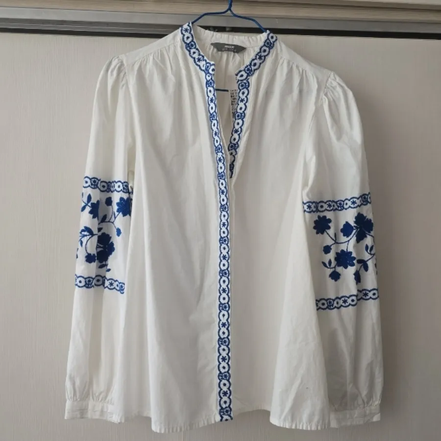 شومیز سفید گلدوزی