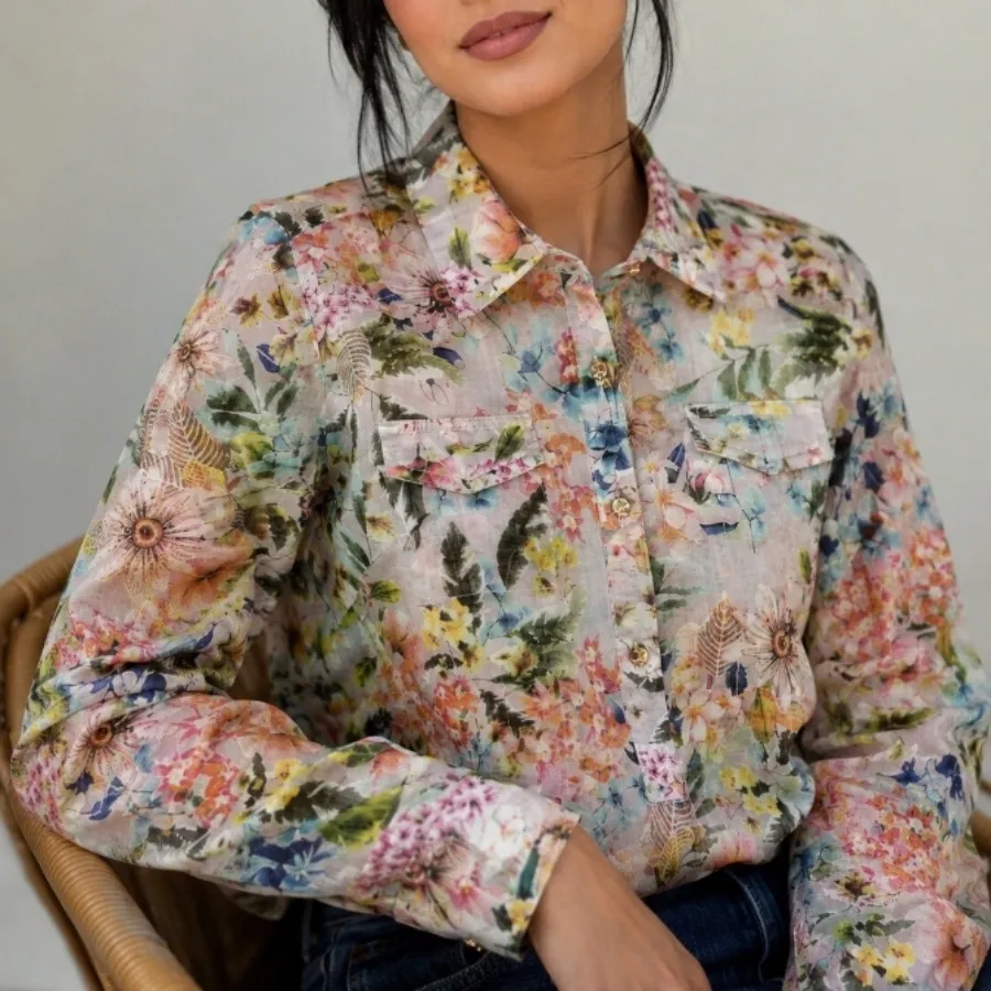 شومیز گلدار اسپرت مجلسی