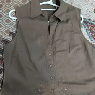 تاپ گلدوزی لینن