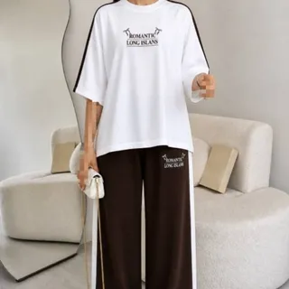 تیشرت شلوار  لانگ نخ