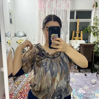 شومیز حریر طرح پلنگی