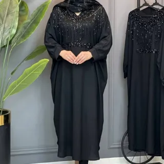 مانتو عبایی مجلسی مشکی