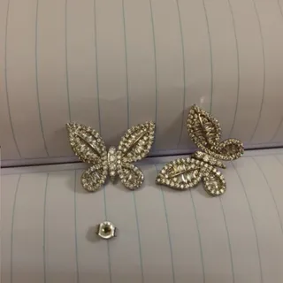 گوشواره نقره پروانه درشت