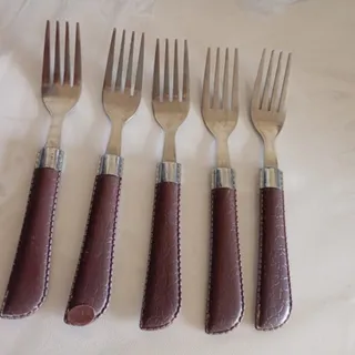 چنگال دسته چرمی شکلاتی
