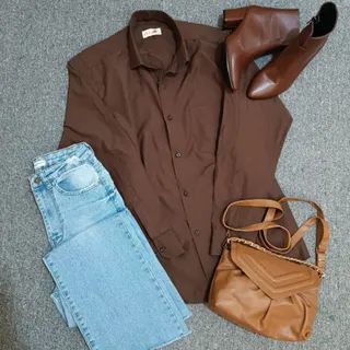 شومیز قهوه ای