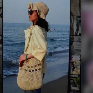ست کلاه کیف رافیا