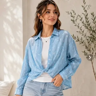شومیز پیراهن شیشه ای دوتک