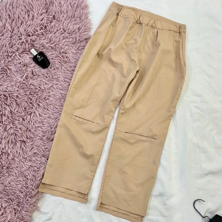 شلوار پارچه ای کرم