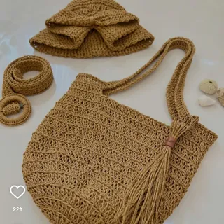 کیف و کلاه ست رافیا