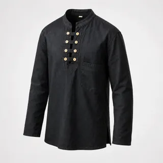 بلوز الیاف طبیعی مشکی