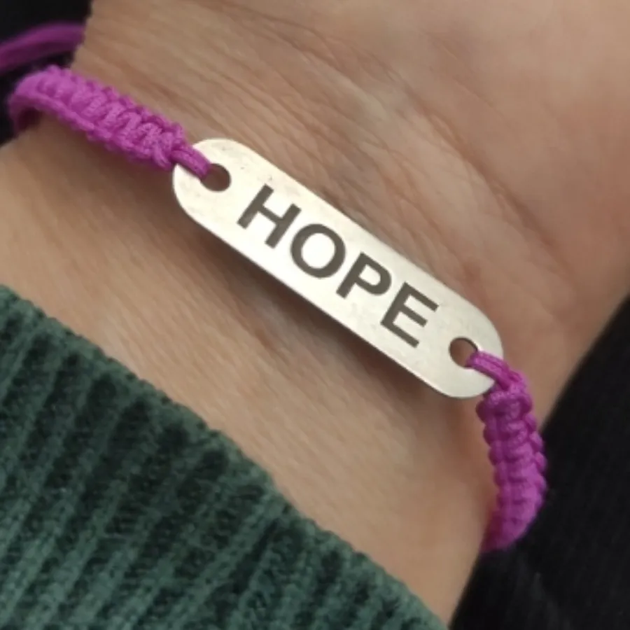 دستبند نقره«« Hope»» امید