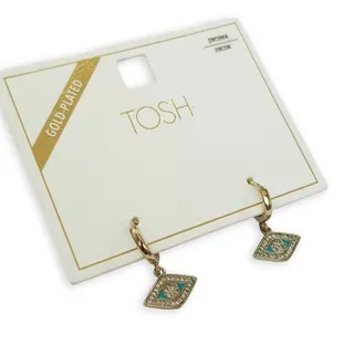 گوشواره آبکاری طلا چشمی
