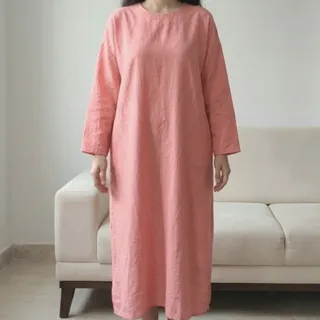 پیراهن لینن صورتی