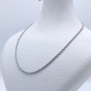 گردنبند طنابی نقره ای