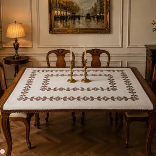 رومیزی گلدوزی روسی