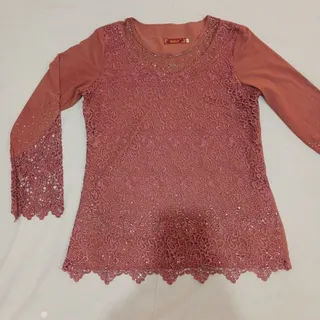 شومیز گیپور کالباسی رنگ