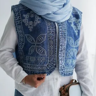وست جین گلدوزی شده