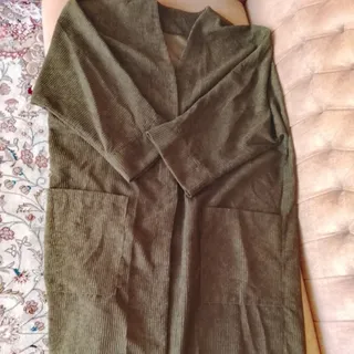 مانتو عبایی مخمل کبریتی