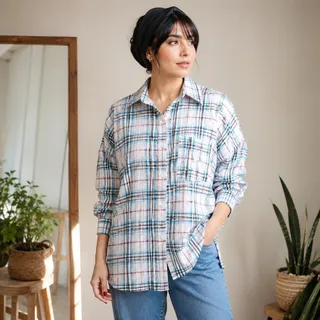 پیراهن چهارخونه زنونه