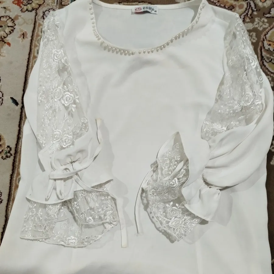 شومیز سفید مجلسی