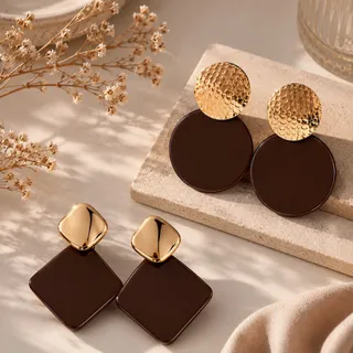 گوشواره قهوه ای