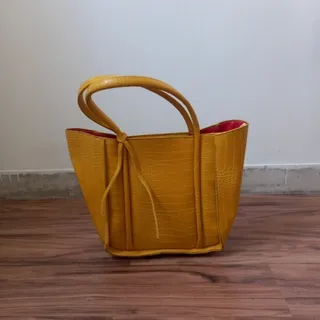 کیف رو دوشی خردلی