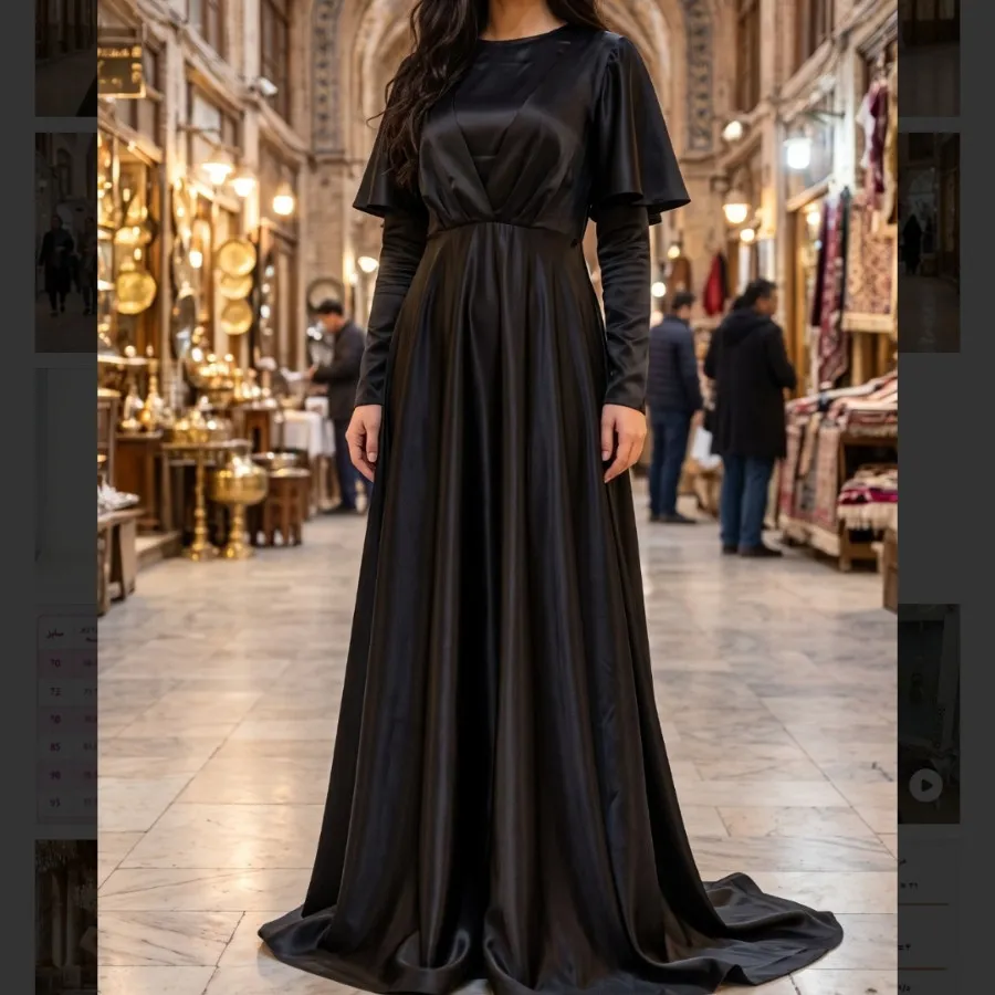 پیراهن مجلسی زنانه ساتن