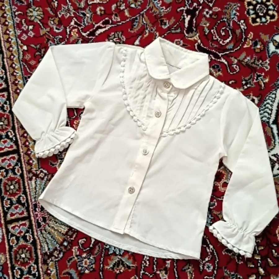 شومیز سفید دخترانه
