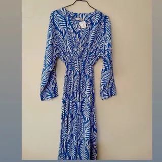 پیراهن نخی ساحلی