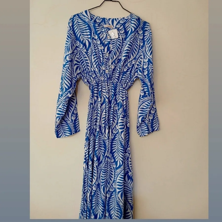 پیراهن نخی ساحلی