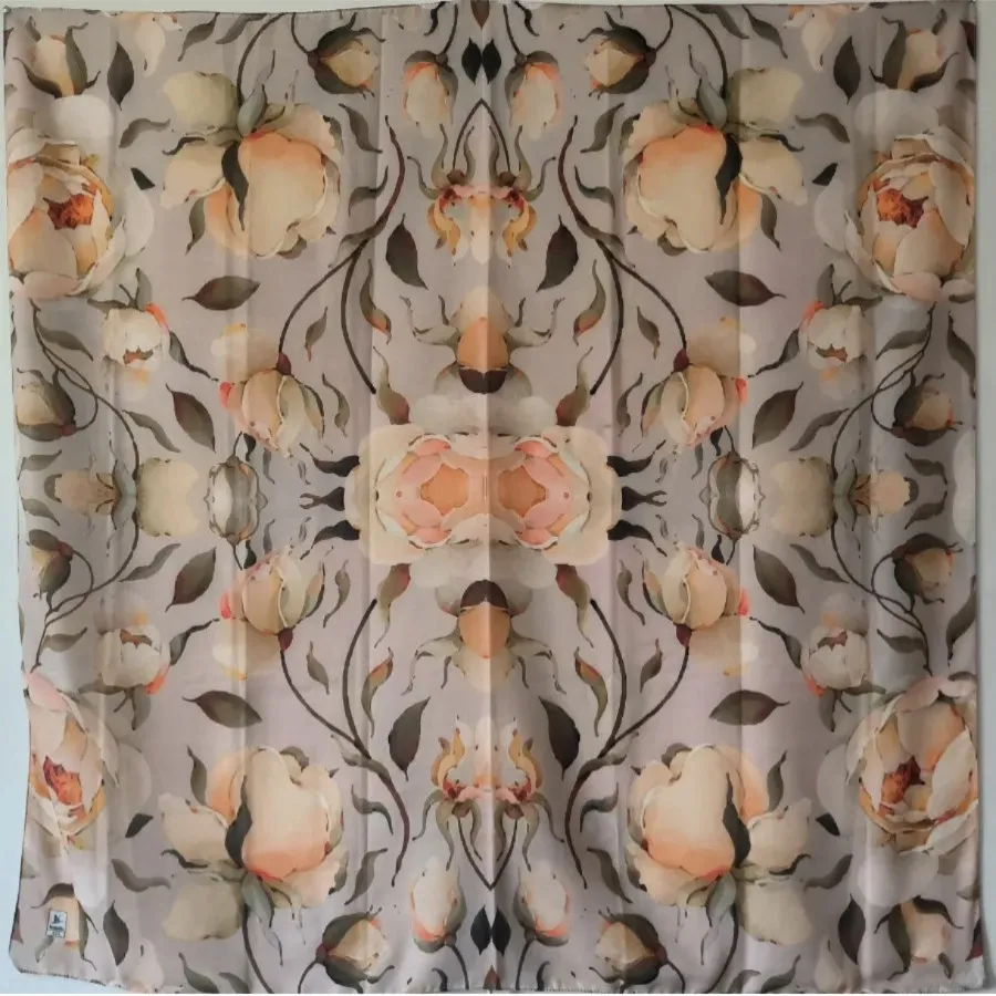 روسری نخی هلویی