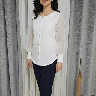 شومیز سفید مجلسی
