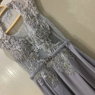 پیراهن مجلسی طوسی فیلی
