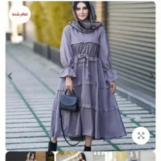 مانتو پیراهن مخمل کبریتی